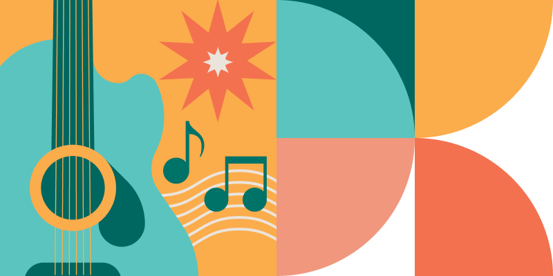 Guitar & Sun Icon
